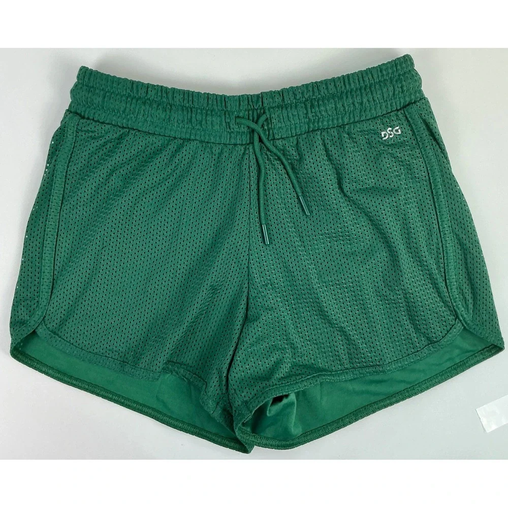 DSG Girls Large L (14) Highland Green‎ Mesh Stride Run Shorts NWT Mid Rise